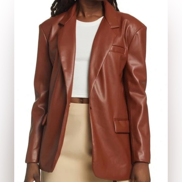 Blank NYC Jackets & Blazers - A320. BLANK NYC Self Starter One Button Oversized Blazer in Cedar